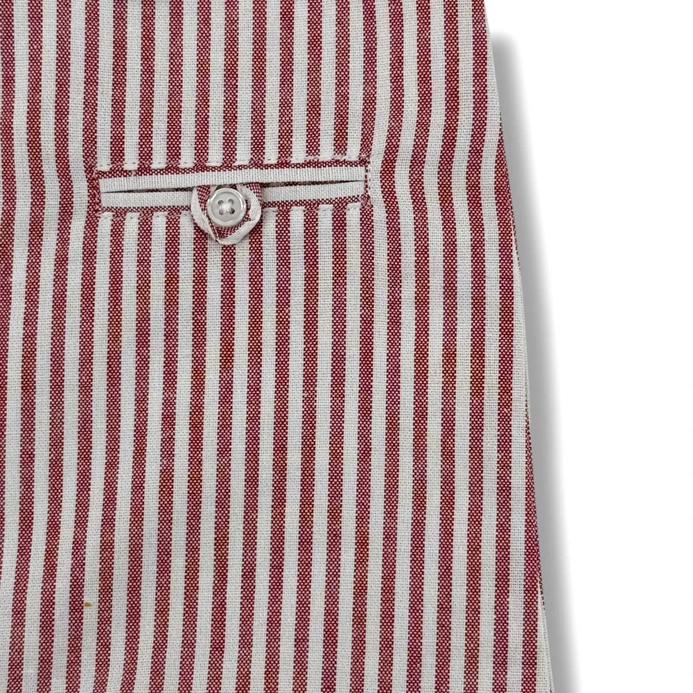 Edgehill Collection X The Broke Brooke Stripe Jon Jon Romper Boys Sz 9 Mos